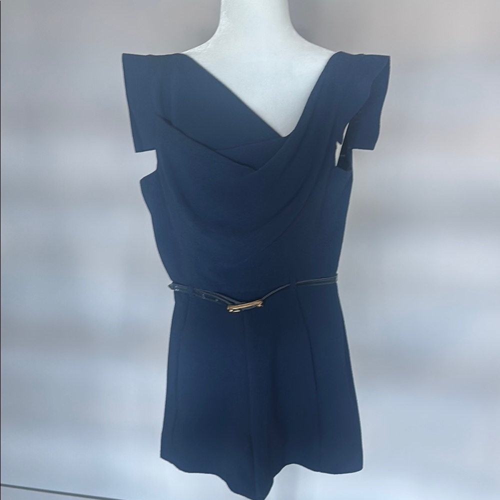 Black Halo Navy Jumpsuit